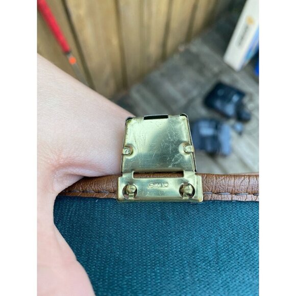 Vintage 1970s AMIIET Leather Camera Bag Brown GENUINE LEATHER Multi Purpose - Picture 11 of 12